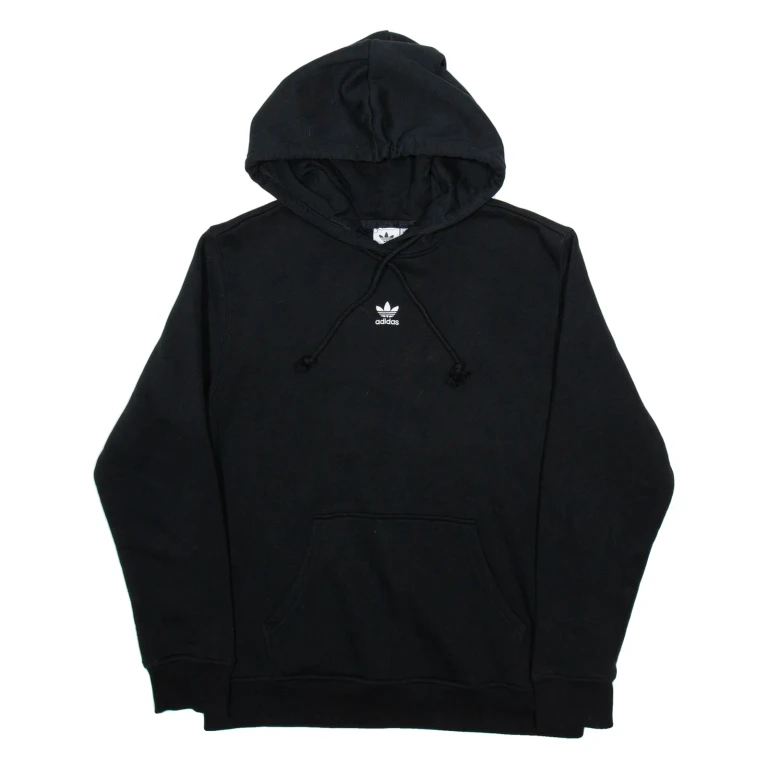 ADIDAS Womens Black Hoodie UK 14