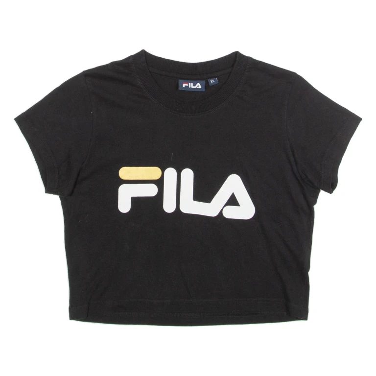 FILA Cropped Womens T-Shirt Black XXS