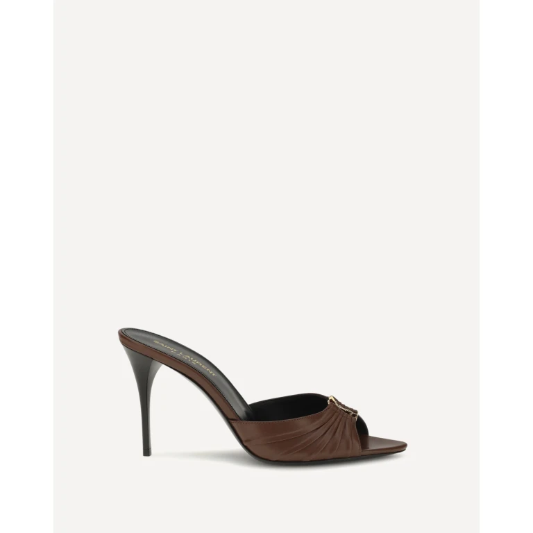 SAINT LAURENT Babylone smooth leather Mules Female 36