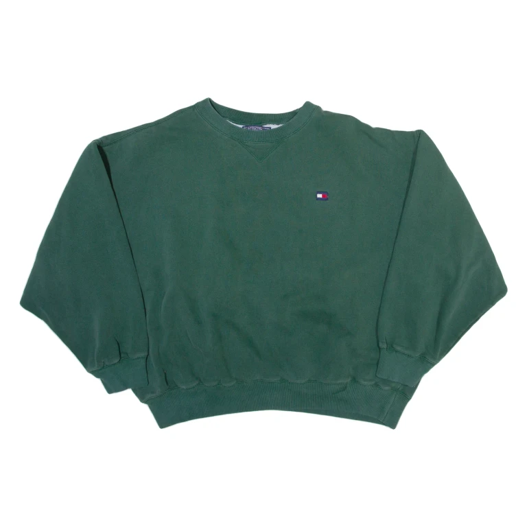 TOMMY HILFIGER Womens Sweatshirt Green L