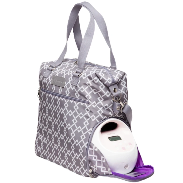 Sarah Wells Lizzy Breast Pump Tote - Lightweight, Easy-Clean Bag with Insulated Pocket, Laptop Sleeve & Side Storage - Fits Pumps & More