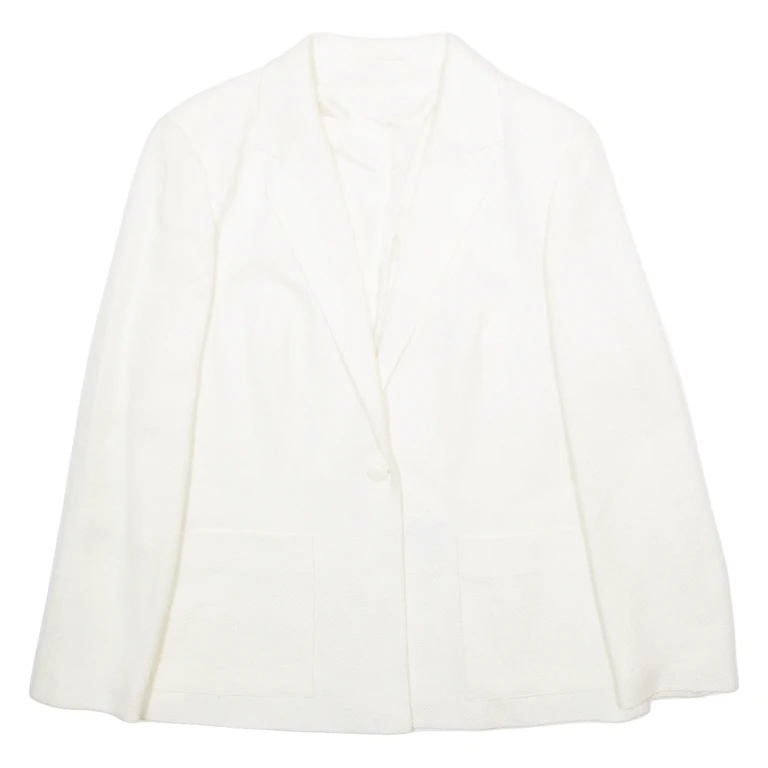 C&A Womens Blazer Jacket White Lace Viscose UK 16