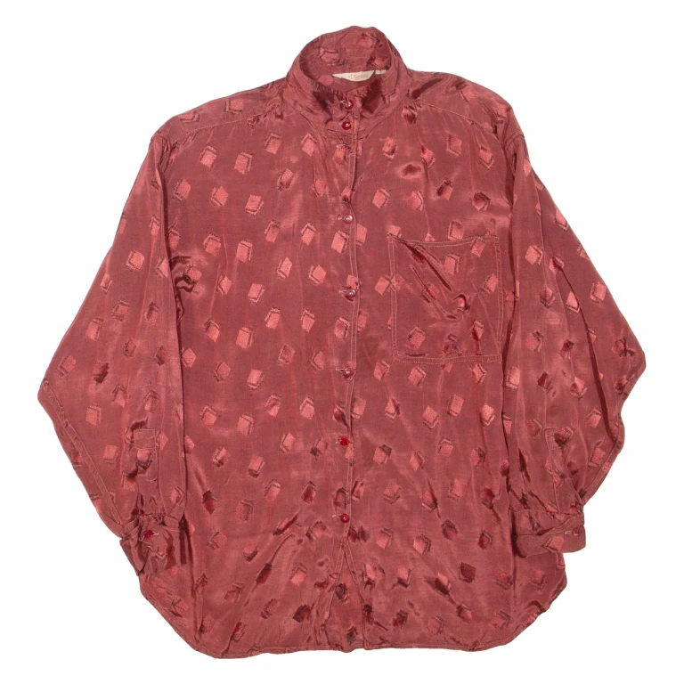 LAST SCENE Womens Shirt Red Long Sleeve S