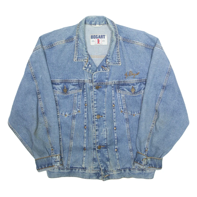 BOGART Mens Denim Jacket Blue L
