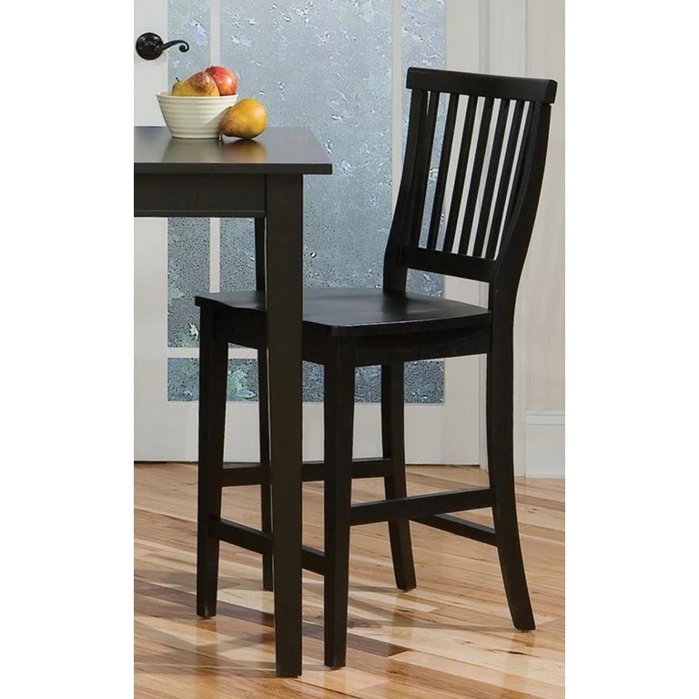 Arts and Crafts Black Counter Stool