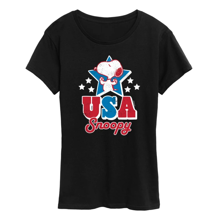 USA Snoopy - Women's Short Sleeve Graphic T-Shirt