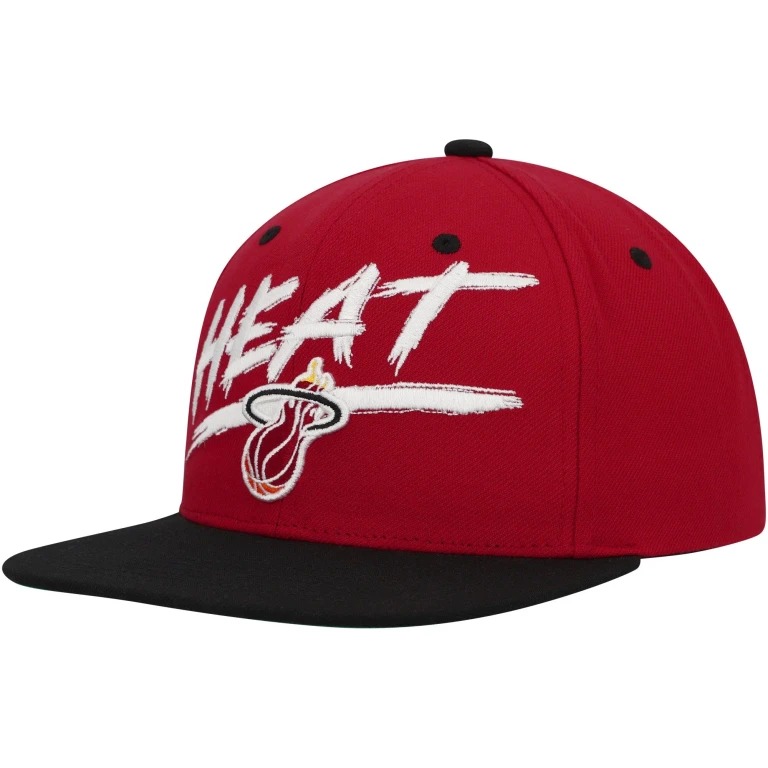 Men's NBA Transcript Snapback Hwc Heat Snapback Caps