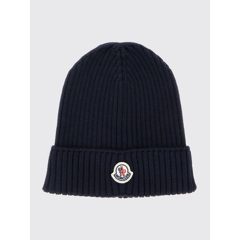 Boy's Ribbed Wool Beanie with Cuffed Hem and Logo Patch (3B00009M1131742)