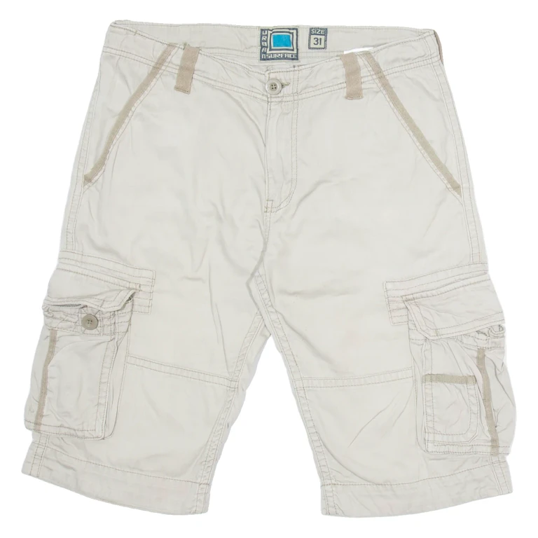 URBAN SURFACE Mens Cargo Shorts Grey M W34