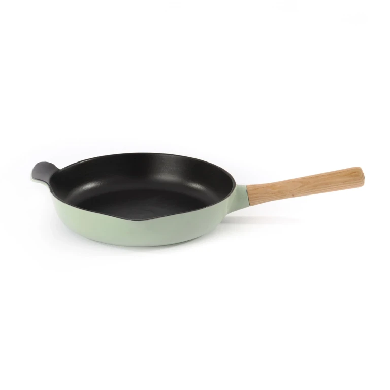 Ron 10.25" Cast Iron Fry Pan 2.6Qt., Green