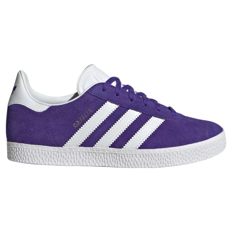 Grade School Gazelle 'Energy Ink Cloud White Gold Metallic Gs' Sneakers