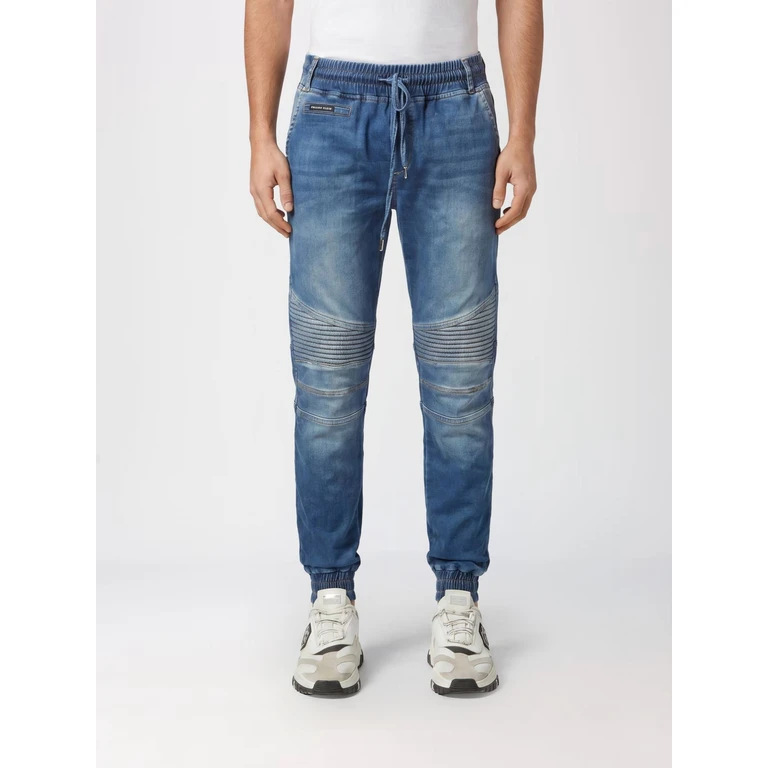 Slim Fit Skinny Jeans in Cotton Denim with Drawstring Waist (LABCMDT3886PDE004N08RY)