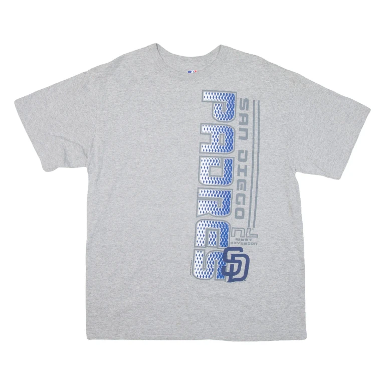 MAJESTIC San Diego Mens T-Shirt Grey USA L