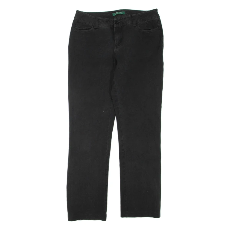LAUREN RALPH LAUREN Womens Jeans Black Regular Straight W30 L29