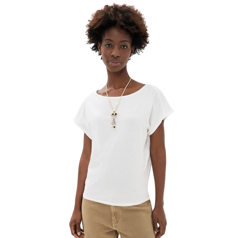 Free People Peggy Tee Clean Ivory L