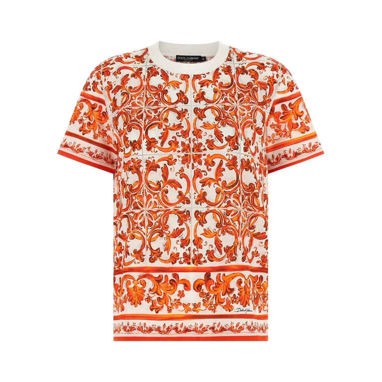 Dolce & Gabbana Orange Cotton T-Shirt - Women