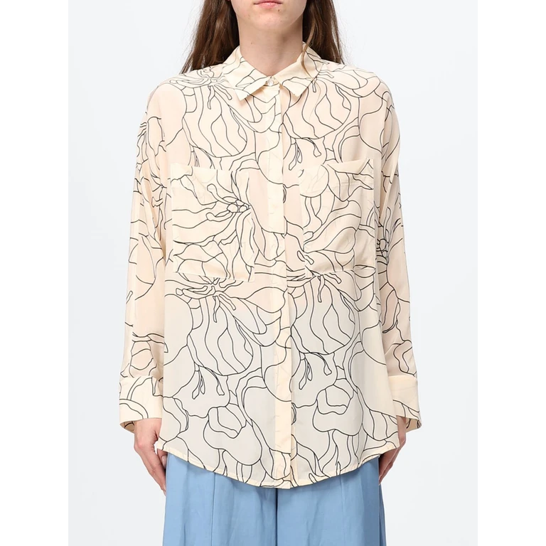 Floral Print Viscose Relaxed Fit Shirt with Dropped Shoulders (M6PAI1S2410)
