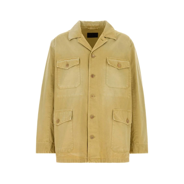 Prada Beige Cotton Jacket Corda Exterior: Giubbini - Men