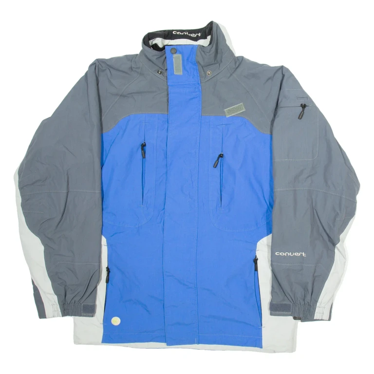 COLUMBIA Mens Ski Coat Blue Nylon S