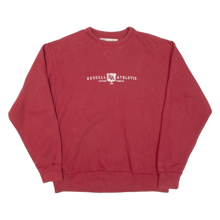 RUSSELL ATHLETIC Mens Sweatshirt Red M