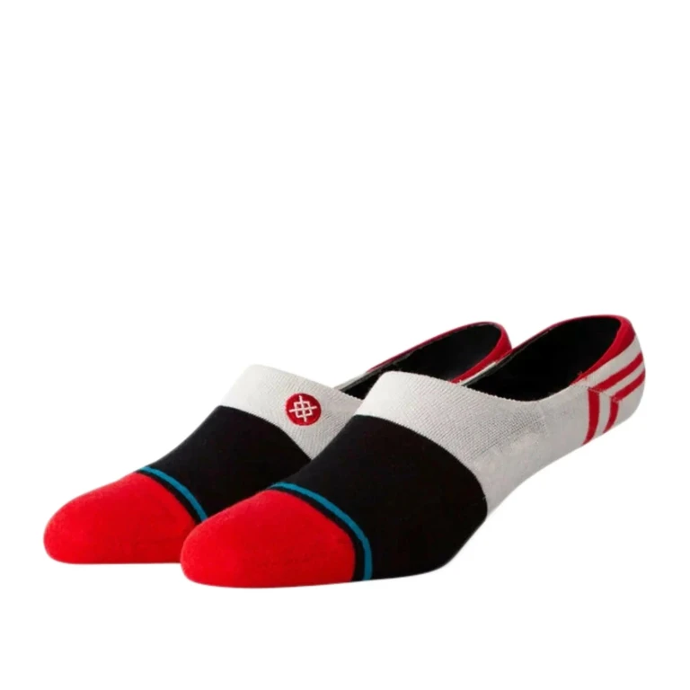 Gamut 2 No Show Men Socks Red/Black/White