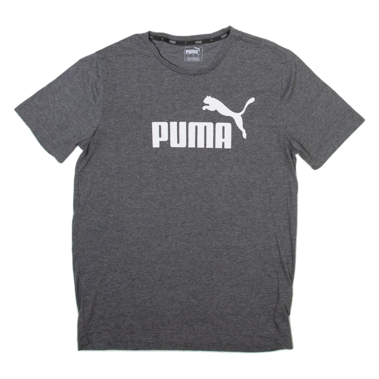 PUMA Mens T-Shirt Grey Crew Neck S