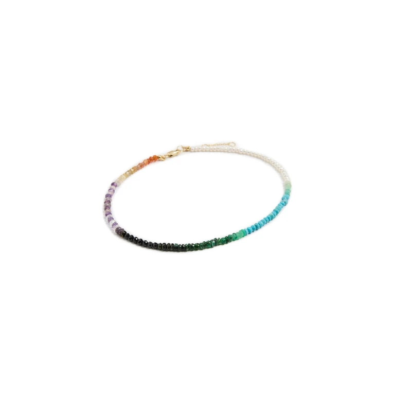 SHASHI Natasha Gemstone Anklet Phoenix One Size