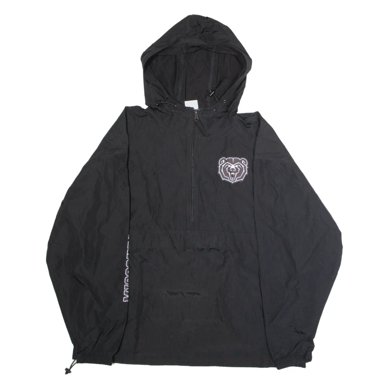 CHAMPION Missouri State Mens Anorak Jacket Black USA Hooded XL