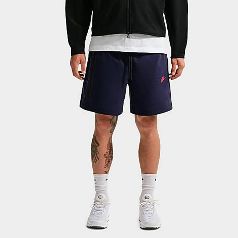 Nike Men's Tech 6" Woven Shorts in Blackened Blue/University Red Size: Small
