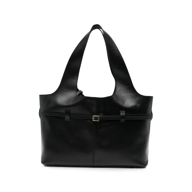 Manu Atelier Buckled Leather Shoulder Bag