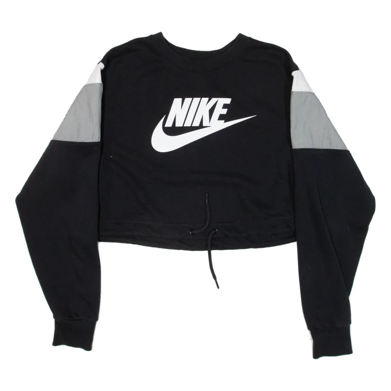 NIKE Cropped Womens Sweatshirt Black S