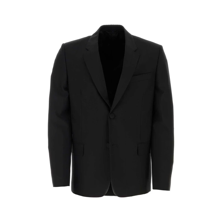 Givenchy Black Stretch Wool Blend Blazer Giacche E Gilet - Men