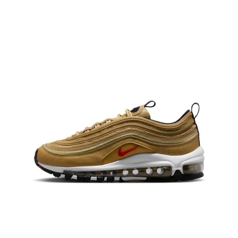 Grade School Air Max 97 'Metallic Gold Gs' Sneakers