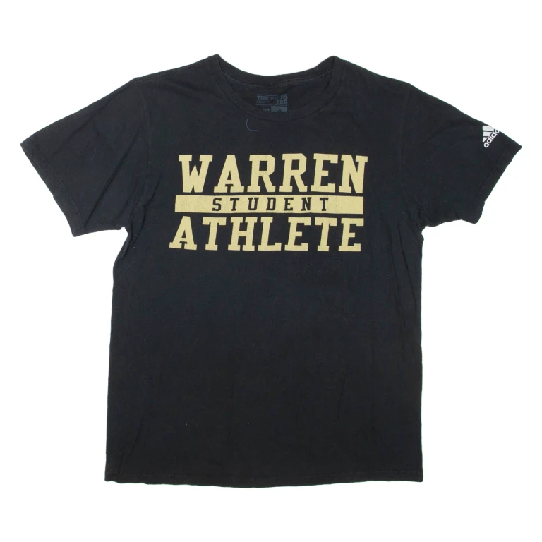 ADIDAS Warren Student Athlete Mens T-Shirt Black M