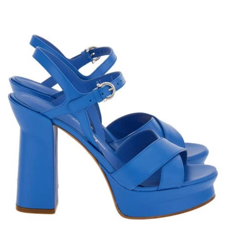 Ferragamo Sonya Nappa Platform Sandals