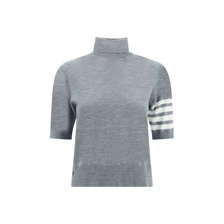 Thom Browne Gray Polyamide Turtleneck Clothing - Women