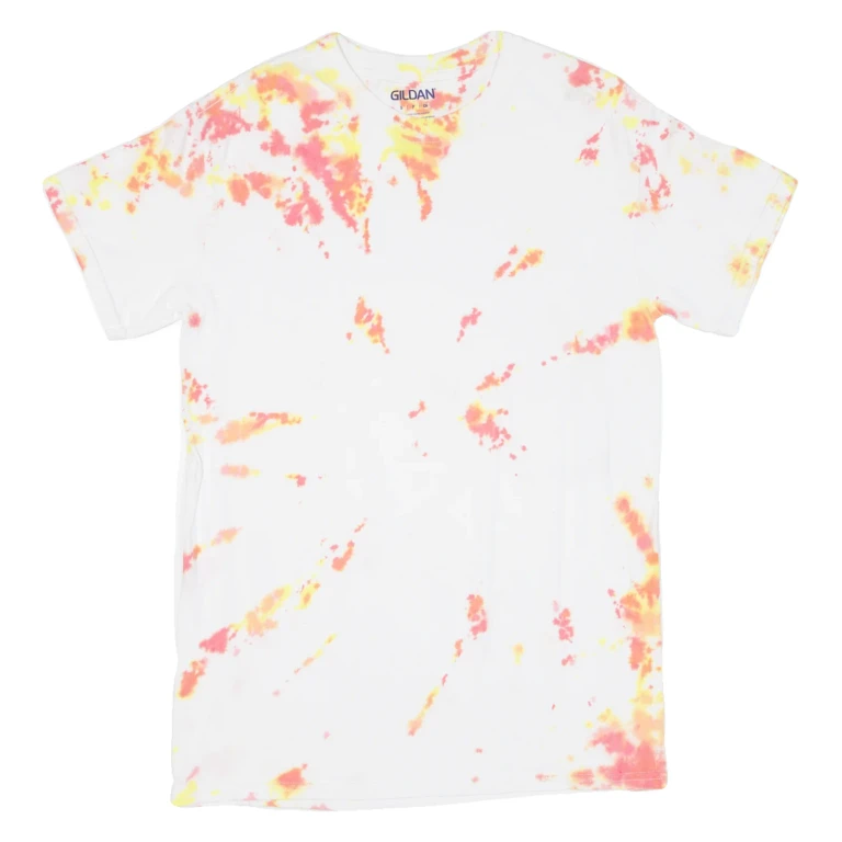 GILDAN Mens Tie Dye T-Shirt White S
