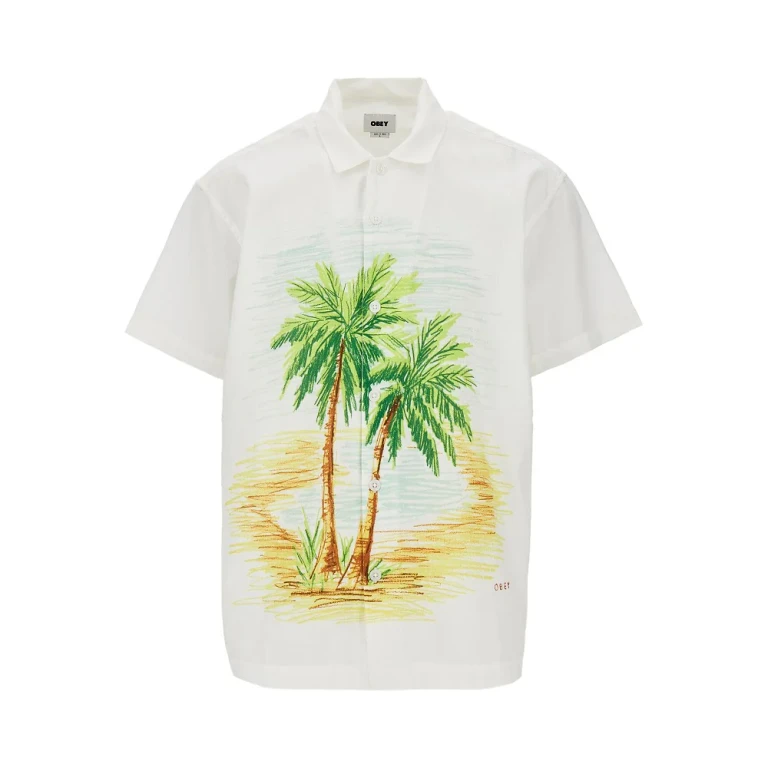 OBEY 'Hyde' cotton and linen shirt Man S
