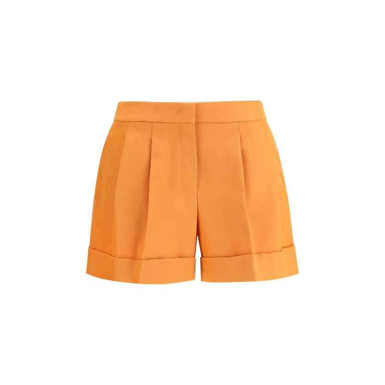 Fendi Orange Wool Oves Aries Bermuda Shorts - Women