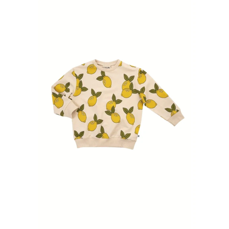 Organic cotton kid's jumper - Lemon - 2-4 years
