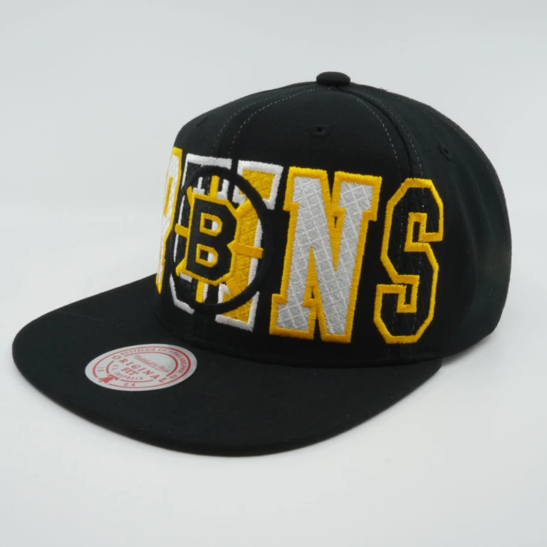 Men's NHL Varsity Bust Snapback Vntg Bruins Black