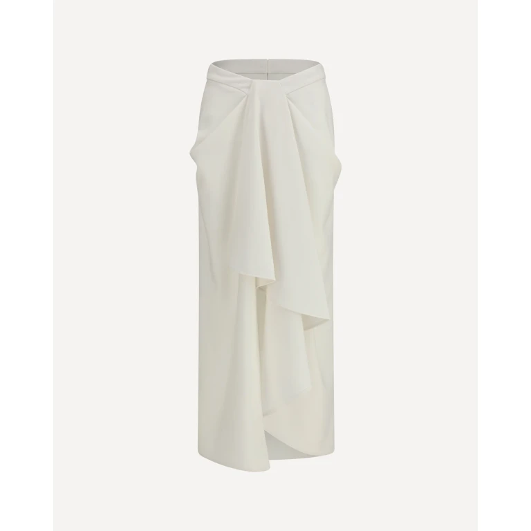 GIVENCHY Long draped wool and mohair Skirt Female 36