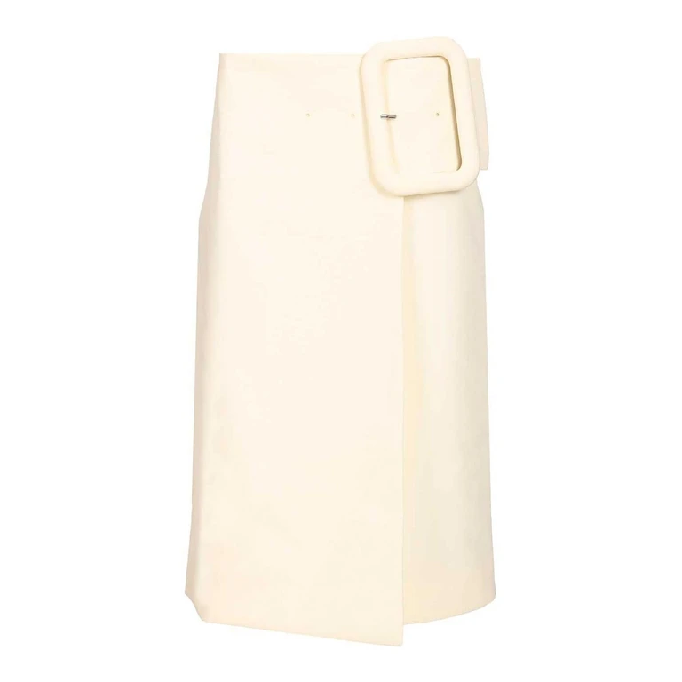 Ami Paris Jupe Midi - Blanc (FSK451WV0195136)