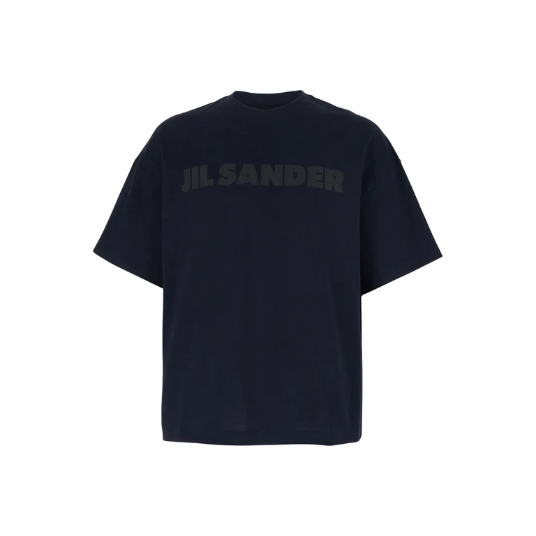 JIL SANDER Crew-neck cotton T-shirt with printed logo Male S