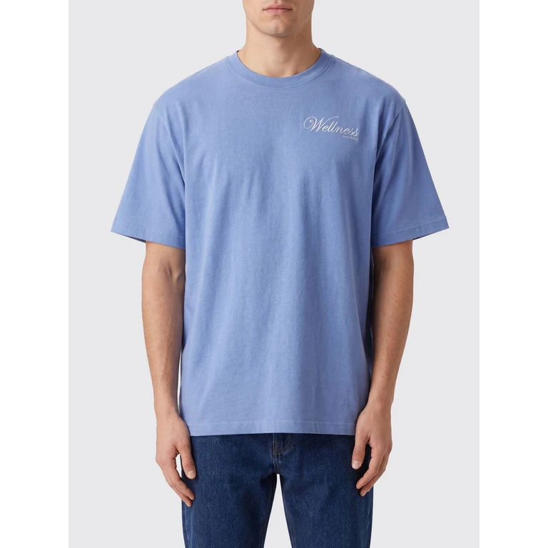 Crewneck Cotton T-shirt with Contrast Logo (TO11976083BL43PERWINWHI)