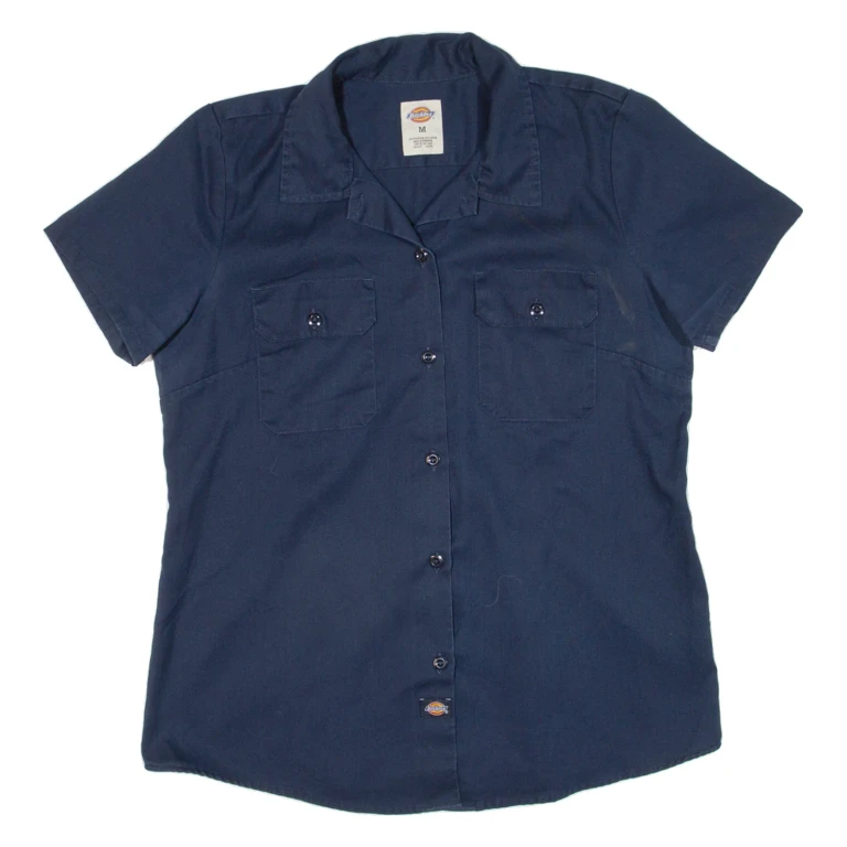 DICKIES Womens Worker Shirt Blue M