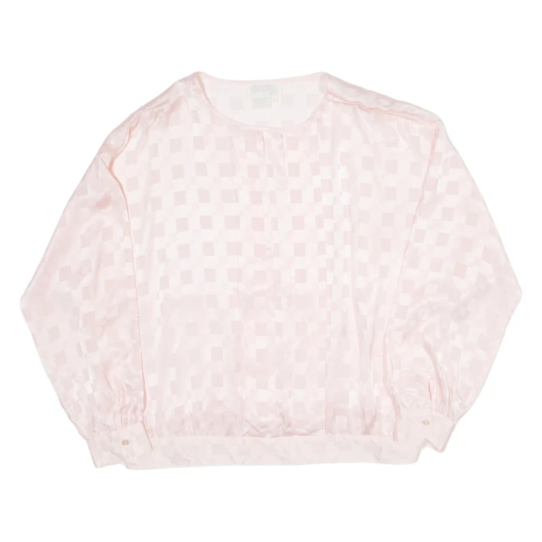 LADY SHAPELY Womens Blouse Pink Roll Neck Long Sleeve 2XL