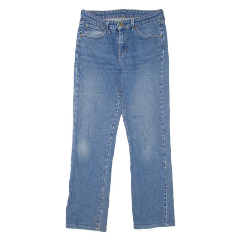 LEVI'S Womens Jeans Blue Regular Straight Stone Wash W27 L27