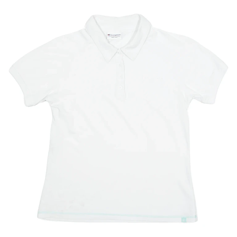 CHAMPION Womens Polo Shirt White L
