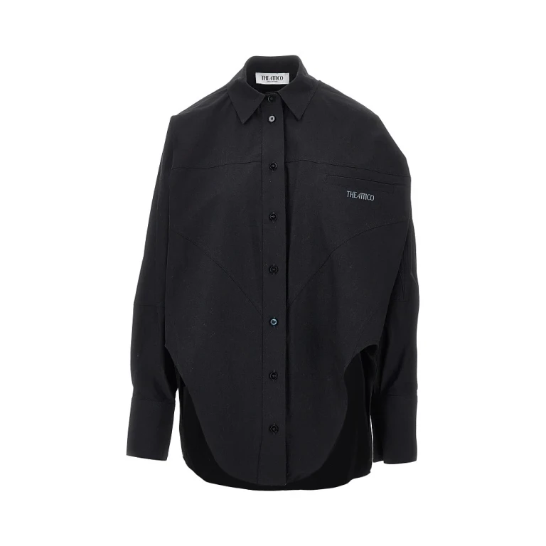 Oversized shirt with moulded hem Woman 38